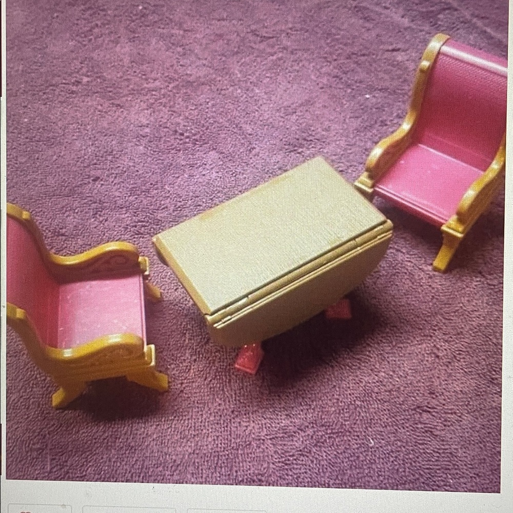 2008 Loving Family Dollhouse Doll Furniture DINING ROOM Table Chairs